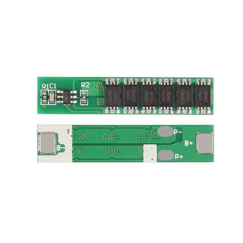 Heavy Duty One Series Bms Protection Board For 18650 Li Ion Battery Packs Featuring Dead Simple Overcharge Short Circuit And Overcurrent Guards Ten Piece Set, showcasing front and back views.