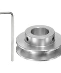 Heavy Duty Single Groove Pulley 14mm Fixed Bore 40mm OD Aluminum Alloy With Hex Wrench For Drilling Machine Fits 6mm PU Round Belt