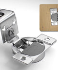Soft Closing One And A Quarter Inch Overlay Cabinet Hinges Ten Pack Concealed Face Frame Hinges With Three Cam Adjustment close-up