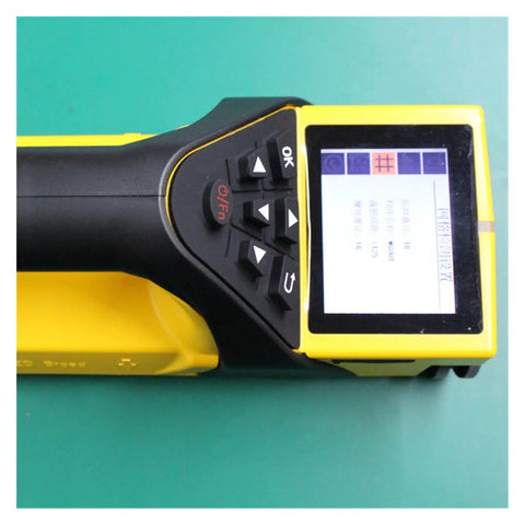 Heavy Duty Wall Scanner With Big Color Display Straight Shot Stud Finder And Live Wire Detector For Concrete Pipes Steel Bars No Sweat Usb Charging Pro Level Precision, top view of controls and display.