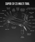 Diagram of Go To All In One Bike Repair Tool With Tubeless Kit And Chain Breaker, Heavy Duty Stainless Steel Build, showing features.