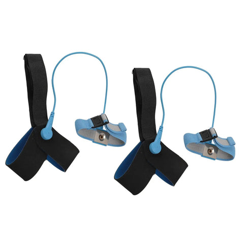 Pair of ESD Heel Grounder Straps Set One Size Fits All Adjustable Shoes Straps With Buckle For Grounding Electronics Anti Static