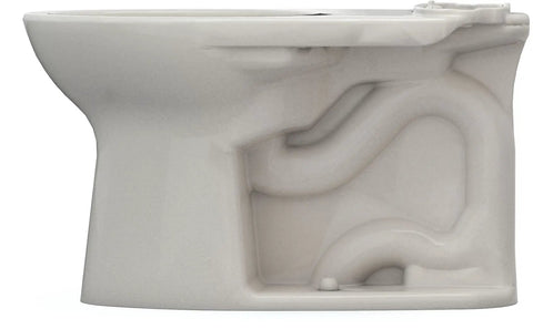 Side view of Elongated Drake Toilet With Tornado Flush For Powerful Cleaning CEFIONTECT Glaze Reduces Sticking And Stains Bone Ceramic