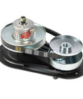 Go Kart Torque Converter Kit 40 Series For 8 To 16HP Engines With Driver And Driven Pulleys Fits Predator GX390 And Other Go Karts Off Road Rigs Upgrade For More Torque And Faster Starts, silver pulley kit on mounting plate