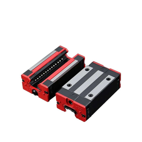 High Precision Linear Guide Rail Kit Featuring 2pcs Hgh15ca Hgw15cc Slide Blocks For Hgr15 Slides Bearing Sets, red and black