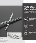 Premium 36X86 Inch Concealed Sliding Barn Door With Sleek Soft Close Hardware And Invisible Track Kit's soft close mechanism close-up.