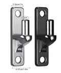 Close-up of stainless steel Four Pack Wall Mount Gate Hinges For Outdoor Chain Link Fence Gates With Five Eighth Inch Pin