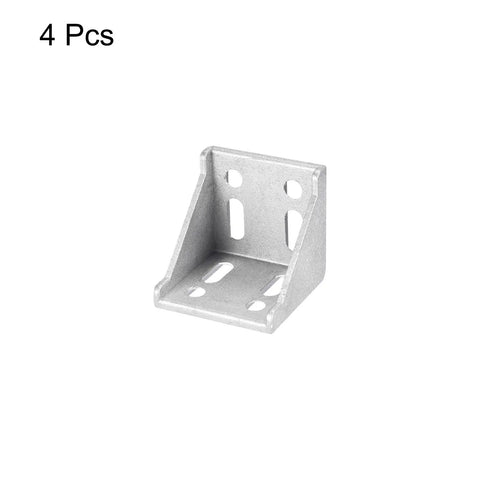 4 Piece Inside Corner Bracket Gusset For Aluminum Extrusion 57x57x59mm 6060 Angle Connectors Silver Finish for DIY Builders