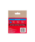 Back packaging of Tough As Nails Staples For Upholstery And Construction, 5/16 Inch Leg, 3/8 Inch Crown, 1250 Pack, in grey.