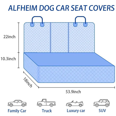 Waterproof Dog Car Seat Cover For Back Seat Universal Nonslip Protector For Armrest And Seat Belt Durable Soft Backseat Pad For Cars Trucks And SUVs