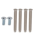 Slick Access Recessed Floor Electrical Outlet Kit Featuring Dead Simple Spring Loaded Lid And Flat Concealed Duplex Receptacle For Top Shelf Tile And Marble Floors. Set of stainless steel screws and bolts.