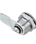 Beefed-Up Offset Cam Lock For Cabinets And Drawers, chrome zinc alloy, 5/8 inch cylinder length, No. 10 cam, side view