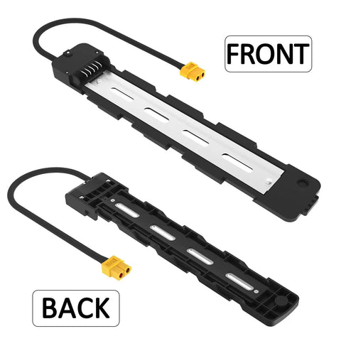Front and back view of Ebike Battery Base Mounting Plate Bracket With 5 Pin Connector For Polly DP-5 DP-6 DP-7 DP-9 Electric Bikes