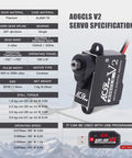Micro Steering Servo 0.052 Sec HV High Speed Full Metal Gear Coreless Digital Mini Servo For Small Airplanes And Gliders A06CLS V2 Black