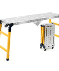 Beefy Steel Welding Table With Casters Portable Work Platform 1100 Lb Load Capacity Adjustable Height 55 X 14 Inch Galvanized Top