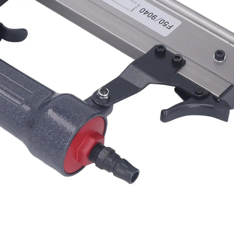 Straight Shooting Pneumatic Brad Nailer And Air Stapler 2 In 1 Design With 100 Nail Capacity Lightweight Ergonomic Handle Easy Trigger Pull Includes Tough Carry Pouch For Fine Woodworking Cabinet Trim And Weekend Diy Builds