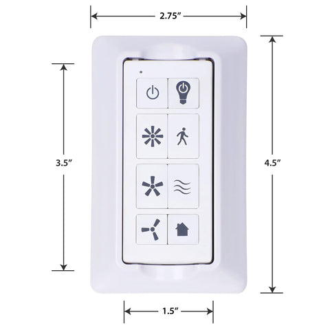 Smart Ceiling Fan Remote With Wi Fi Enabled Connectivity Works With Alexa And Google Assistant 3 Speed Remote Control White