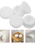 Silicone Bathtub Drain Plug Replacement 5pcs for 30-31mm Holes, white plugs shown from various angles on a countertop.