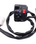 Dual 7/8 Inch Motorcycle Handlebar Horn Button And Turn Signal Switch Kit For 12V DC Systems Ride Ready Easy Install Durable Fog Lamp Low Profile Controls For Motorcycles ATVs Scooters And Snowmobiles, black wired switch module