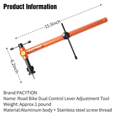 Derailleur Hanger Alignment Gauge And Road Bike Dual Control Lever Alignment Tool with orange aluminum frame