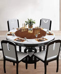 40 Inch Teak Lazy Susan Turntable For Dining Table Rotating Serving Tray Round Countertop Organizer Easy To Clean Eco Friendly Solid
