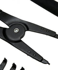 Close-up of Heavy Duty Circlip Pliers Set 16-Inch Corrosion-Resistant Snap Ring Pliers with multiple tip options visible