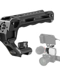 Lightweight NATO Top Handle For DSLR Camera Cages With Quick Release Universal Top Grip With Five Cold Shoe Adapters Anti Slip Silicone Grip For Low Angle Shots And Easy On The Go Filmmaking NATO Rail Not Included