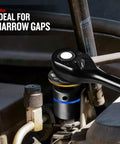 Low Profile Three Eighths Inch Female To One Half Inch Male Impact Socket Adapter For Tight Spaces in use on engine