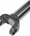 Heavy Duty Rear Driveshaft Slip Yoke For Transmission Rwd Plug And Play Fit 1996 to 2009 Buick Chevrolet Gmc Oldsmobile shown from the side.