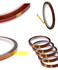 Close-up of H-E MultySize 3D Sublimation Kapton Tape Pro Grade Heat Resistant Tape for Heat Press Transfer Printing, 6mm x 100ft.