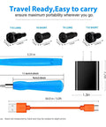 Fast Wall Charger And Replacement Ring Doorbell Screwdriver Kit With Orange Charging Cable And Blue Screws For All Ring Video Doorbell Models display