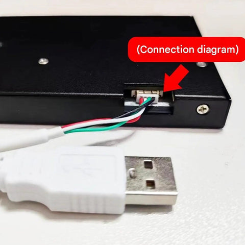 USB-A Male To MX1.25 Four Pin Terminal Connector Cable White With Dandy Wiring Setup And Awesome Connectivity For Your Projects Plus Nifty 1.25 Mm Pitch Adapter connected to device with color-coded wires.