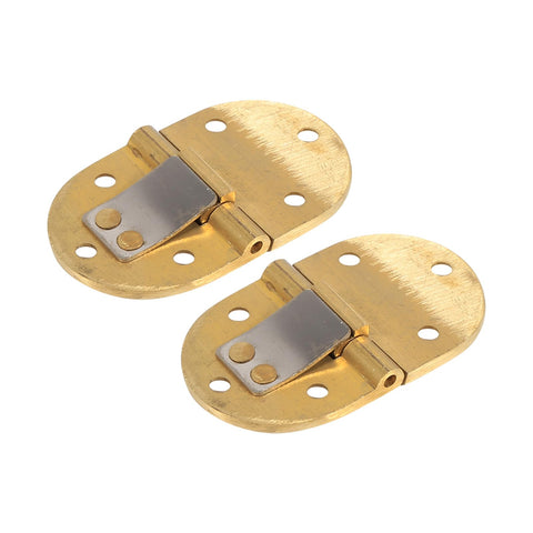 Premium Brass Hinge Set 2 Pack For Fold Down Tables Durable Round Edge Flaps Two And A Half Inch By One And A Half Inch High Quality