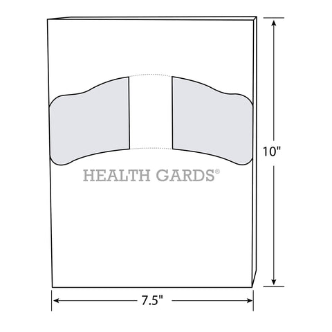 Diagram of 7.5" x 10" Disposable Toilet Seat Covers Quarter Fold 200 Count Per Pack With 25 Packs Per Case For Public Restrooms
