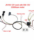 12V Electric Car DIY Power Wheel Harness Kit With High Power Wires Switch Bluetooth Remote Box And Receiver For Replacement Parts