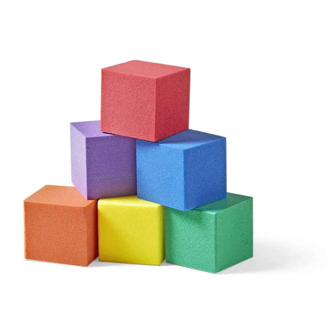Colorful 1 Inch Foam Counting Blocks For Kids Math And Preschool Crafts, Hands On Counting And Sorting Cubes In Six Colors, Early Math Manipulatives, Classroom Essentials Pack Of 100, stacked foam cubes