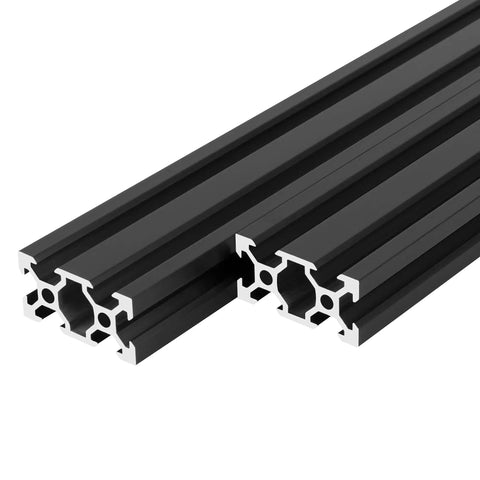 Durable Black Aluminum Profile Kit For 3D Printers And CNC Rigs, 300mm 2040 V Slot Extrusion With European Standard Aluminum Rail, Anodized Finish