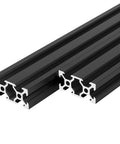 European Standard V Slot Aluminum Extrusion 2040 Profile 2 Pack 500mm Black Anodized Aluminum Rail for 3D Printer