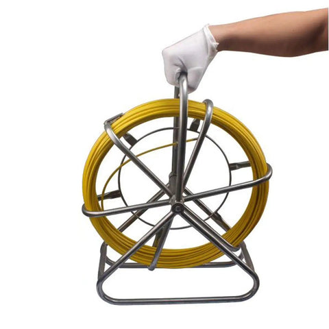 Fiberglass Fish Tape Reel For Flexible Wire And Cable Run Through Walls Ideal For Electrical Installations Heavy Duty Fishtape Puller