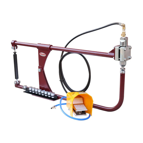 Air Powered Planishing Hammer With 24 Inch Throat, Nine Anvils, Beefy Metal Shaping Tool For Auto Body Repair, Metal Crafting And Sculpting