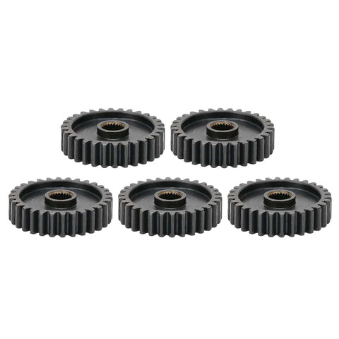 Five Pack Steel Servo Spur Gear Set With 24 Tooth Internal Spline And 0.8 Modulus For Precision Drive Systems Built Tough For Smooth Torque Compatible With 0.8 Modulus Gear Assemblies 30 Teeth Each