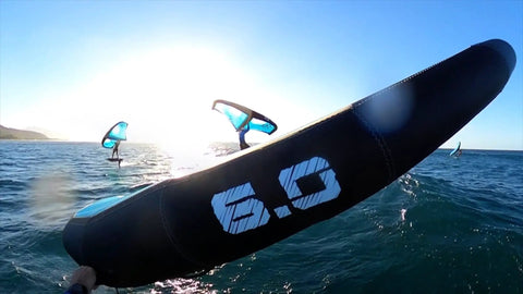Alien Wing 6M High Performance Wind Wing For Foiling And Surfing on the ocean, featuring 6.0 size in tri-color, rigid design.