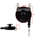 Heavy Duty Spring Balancer For Tools, Retractable 2m Stand With Hook And Wire Rope, Adjustable Suspension Balancer Retractor, black, 108mm