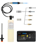 MAP And MAPP Gas Soldering Mini Pen Torch Kit With 3 Foot Hose 6 Replaceable Heads Piezo Igniter Free Flint Lighter Storage Box