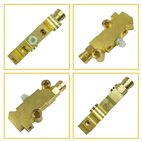 Heavy Duty Brass Brake Proportioning Valve Keeps Line Pressure Rock Solid For Four Wheel Disc Systems Fits Chevy Ford Chrysler All Street Rods Hot Rods Classic Cars And Trucks With Badass Stopping Power, showing multiple angles.