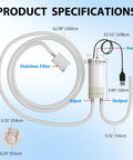 Food Grade USB Electric Auto Siphon Pump For Bottling Your Own Home Brew Beer Wine Beverages And Kombucha, 6.5Ft Hose