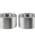 Front Wheel Hub And Bearing Assembly Pair For Mazda 3 2005 2013 And Mazda 5 2006 2010 5 Lug Front Left Or Right Fits Replaces LS-WHB003 2 Pack Durable Steel Bearings For Long Life And Smooth Rolling showing two steel bearings.