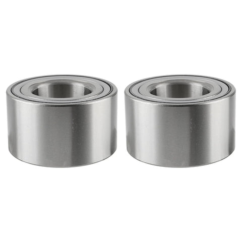 Front Wheel Hub And Bearing Assembly Pair For Mazda 3 2005 2013 And Mazda 5 2006 2010 5 Lug Front Left Or Right Fits Replaces LS-WHB003 2 Pack Durable Steel Bearings For Long Life And Smooth Rolling showing two steel bearings.
