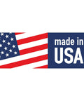 Logo showing 'made in USA' text with American flag design, emphasizing patriotic craftsmanship.