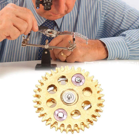 Automatic Three Wheel Watch Replacement Part For ETA 2834 2824 2836 Movements gear in repair setting.